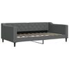 vidaXL Letto da Giorno Grigio Scuro 100x190 cm in Tessuto