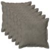 vidaXL Cuscino con cuscino HOUTEN 6 pz Grigio Chiaro Velluto