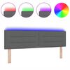 vidaXL Testiera LED Montaggio a parete Grigio scuro 160 cm Tessuto