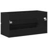 vidaXL Mobile Lavabo Rovere Nero 90x38,5x45 cm in Legno Multistrato