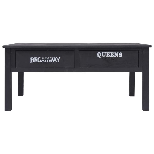 vidaXL Tavolino da Salotto Nero 100x50x45 cm in Legno