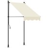 vidaXL Tenda da Sole Retrattile Crema 100x150 cm in Tessuto e Acciaio