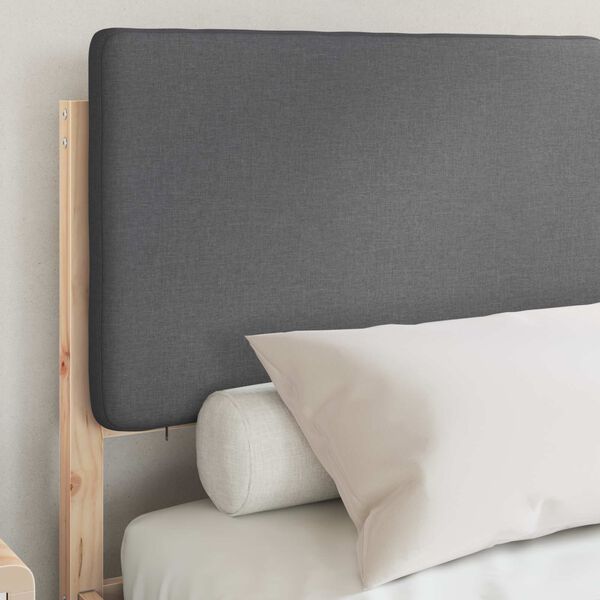 vidaXL Letto con Testiera Rivestita Grigio scuro 160 x 200 cm