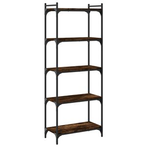 vidaXL Libreria a 5 Ripiani Rovere Fumo 60x30x154 cm Legno Multistrato