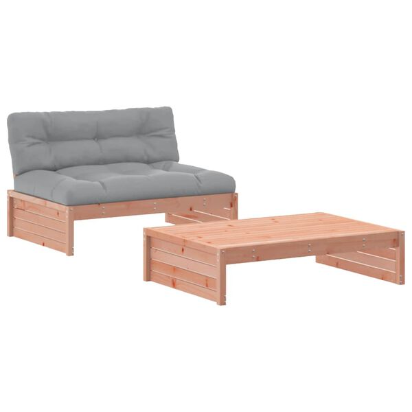 vidaXL Set Divani Giardino 2 pz con Cuscini Legno Massello di Douglas
