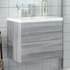 vidaXL Mobile da Bagno con Lavabo Integrato Grigio Sonoma