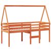 vidaXL Letto a Soppalco con Tetto Cera 80x200 cm in Legno di Pino