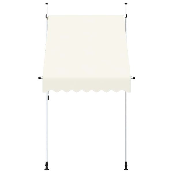 vidaXL Tenda da Sole Retrattile Manuale 150 cm Crema