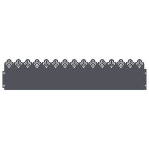 vidaXL Bordure per prato 10 pz 103 x 0,05 x 22 cm Acciaio Antracite