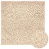 vidaXL Tappeto ZIZUR Beige 120x120 cm Aspetto Iuta Interni ed Esterni