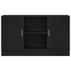 vidaXL Credenza Rovere Nero 120 x 30,5 x 70 cm Legno multistrato