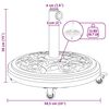 vidaXL Base per ombrellone Nero Ø38-48 mm Polietilene, cemento e ferro