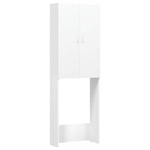 vidaXL Mobile per Lavatrice Bianco 64x25,5x190 cm
