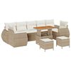 vidaXL Set Divano da Giardino 10 pz 7-Numero di posti Beige e Crema