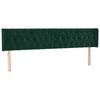 vidaXL Testiera ad Orecchio Verde Scuro 203x16x78/88 cm in Velluto