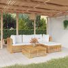 vidaXL Set Divani da Giardino 5 pz con Cuscini Legno Massello di Teak