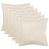 vidaXL Federa 6 pz HOUTEN Crema 80 x 80 cm Boucl&eacute;
