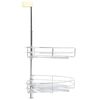 vidaXL Cestello Metallico a 2 Livelli Argento Rotabile 180&deg; 75x38x80cm