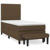 vidaXL Giroletto a Molle con Materasso Marrone Scuro 80x200 cm Tessuto