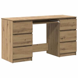 vidaXL Scrivania Rovere Artigianale 140x50x77 cm in Legno Multistrato