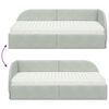 vidaXL Struttura Letto Angolare con Materasso 2 pcs Grigio chiaro