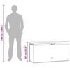 vidaXL Baule da Giardino Marrone 114x47x60 cm