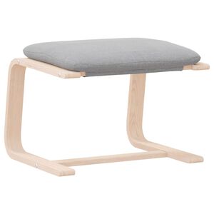 vidaXL Poggiapiedi Grigio Chiaro 51x41x40 cm in Tessuto