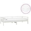 vidaXL Divano Letto con Materasso 90x200 cm Bianco in Legno di Pino