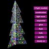 vidaXL Albero di Natale con 160 LED Multicolore 150 cm Acrilico