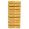 vidaXL Asciugamani da doccia premium SOLUND 10 pezzi Oro 70x140 cm 600 g/m&sup2;