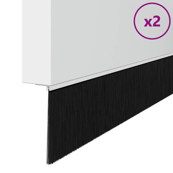 vidaXL Spazzole per porte autoadesive 2 pcs Bianco 100 cm