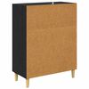 vidaXL Credenza Rovere Nero 69,5 x 34 x 90 cm Legno multistrato