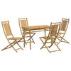 vidaXL Set da Pranzo da Giardino 5 pz in Bamb&ugrave;