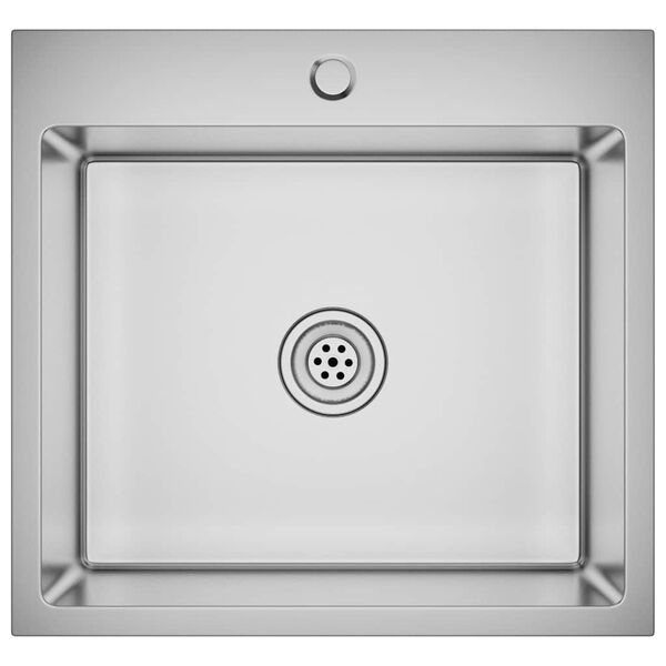 vidaXL Lavello da Cucina Lavorato a Mano in Acciaio Inox