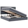 vidaXL Letto con contenitore e materasso Grigio scuro 180 x 200 cm