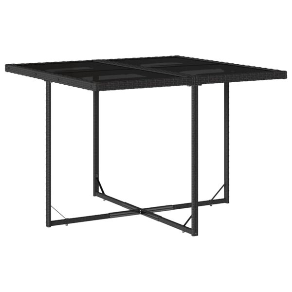 vidaXL Set da Pranzo da Giardino 11 pz con Cuscini in Polyrattan Nero