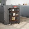 vidaXL Carrello Cucina Rovere Marrone 53x20x76 cm Legno Multistrato