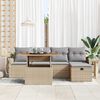 vidaXL Set Divano da Giardino 6 pcs Beige polyrattan