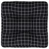 vidaXL Cuscino Pallet Motivo Quadri Nero 60x61,5x10 cm Tessuto Oxford