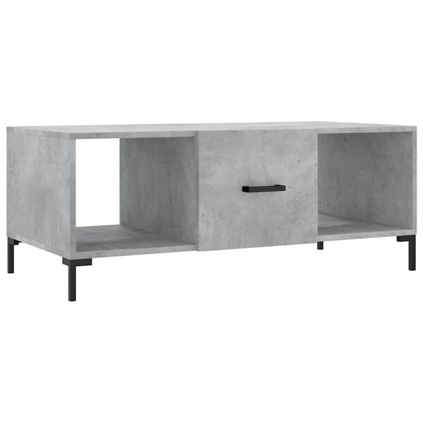 vidaXL Tavolino Salotto Grigio Cemento 102x50x40 cm Legno Multistrato