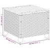 vidaXL Tavolo da Giardino Nero 45x45x37cm in Polyrattan e Legno Acacia