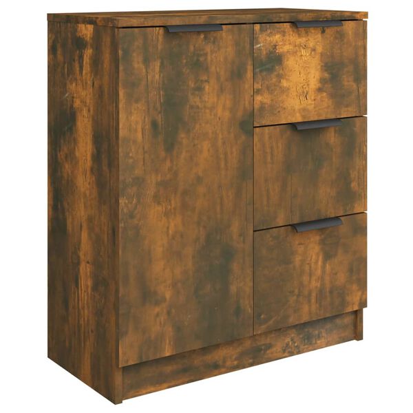 vidaXL Credenza Rovere Fumo 60x30x70 cm in Legno tecnico
