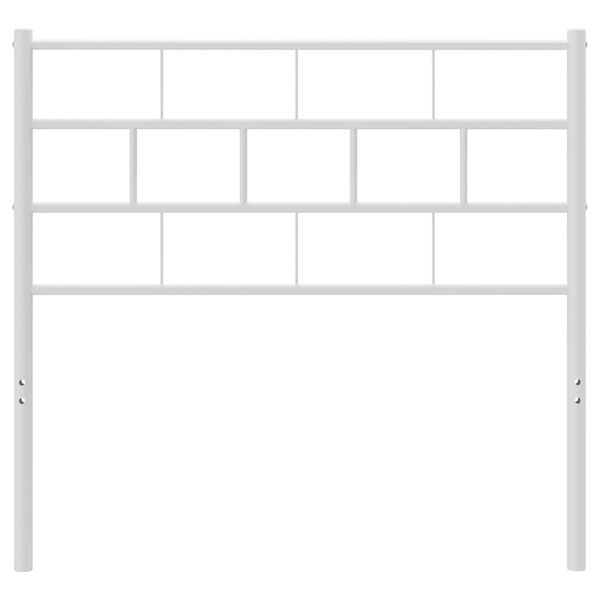 vidaXL Testiera di Ricambio in Metallo Bianco 90 cm
