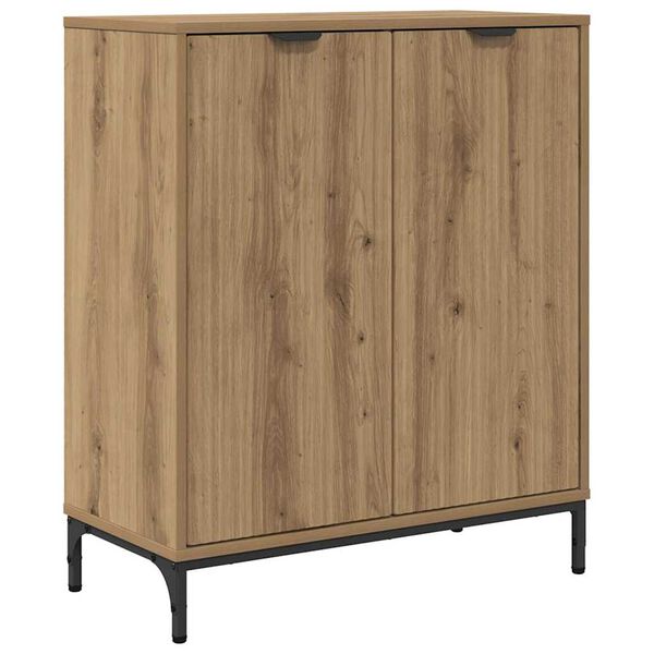 vidaXL Credenza Rovere artigianale 69,5 x 33 x 82 cm Legno multistrato