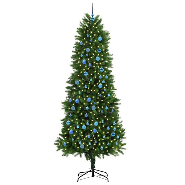 vidaXL Albero di Natale con 300 LED con supporto Verde 240 cm PE