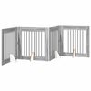 vidaXL Cancello per cani pieghevole con supporti 4 pcs Grigio Sonoma