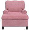 vidaXL Chaise Lounge con cuscino Rosa 91 x 157 x 91 cm Velluto