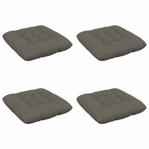 vidaXL Cuscini per Seduta VIANEN 4 pz 100% Poliestere Grigio