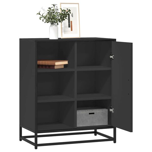 vidaXL Credenza Nero 62x35x76 cm in Legno Multistrato