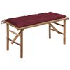 vidaXL Panca da Giardino Pieghevole con Cuscino 118 cm in Bamb&ugrave;